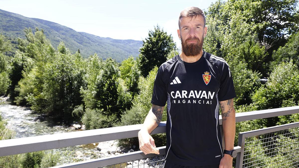 Chus Herrero, en el stage en Benasque en julio pasado con el Real Zaragoza.