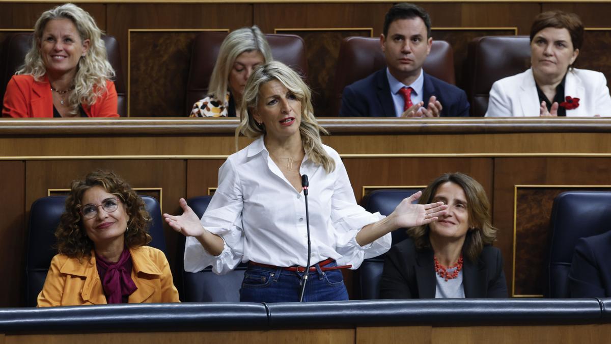 Yolanda Díaz, en el Congreso.