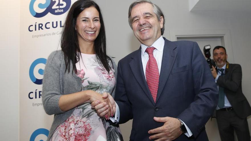 Patricia García y Juan Güell, hoy en Vigo. // R. Grobas