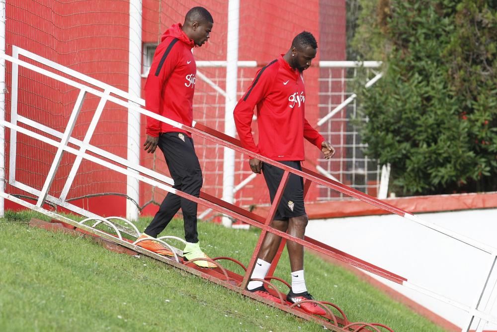 Entrenamiento del Sporting.