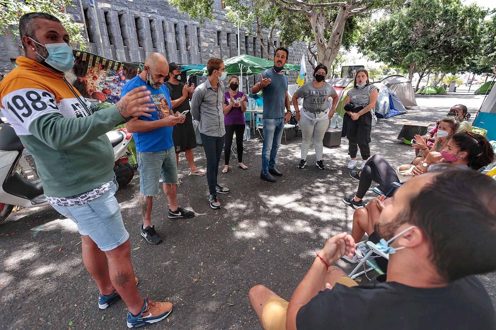 Asamblea de los campistas para informar reunión Visocan