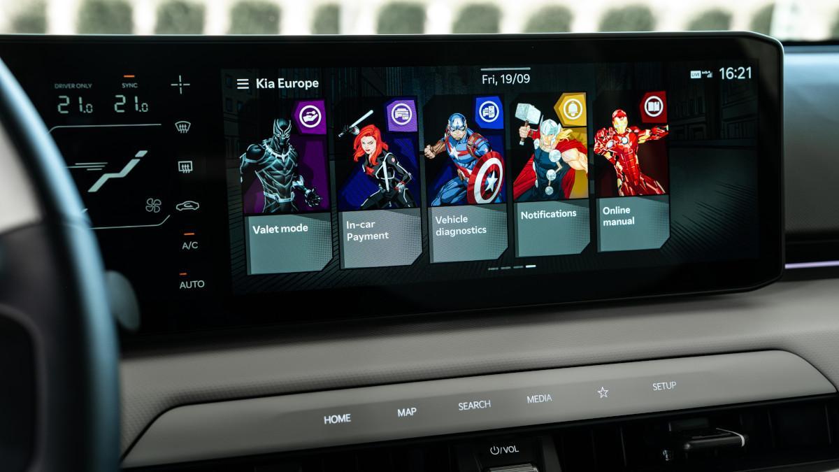 Interfaz de Marvel del sistema de Kia