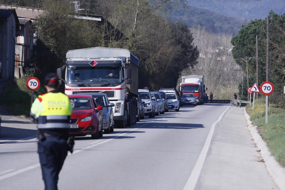 Accident de trànsit a la N-141 a Bescanó