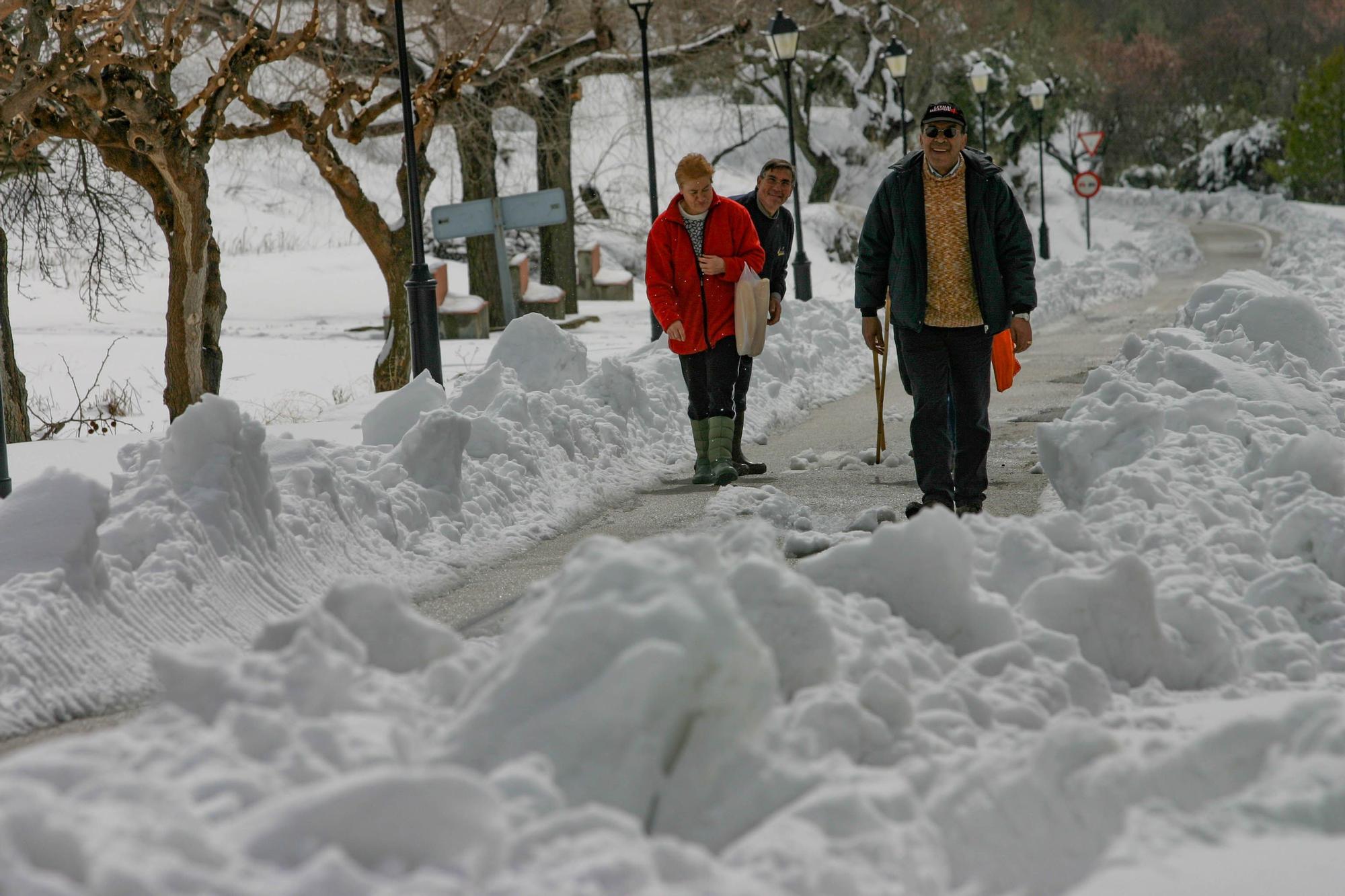 La gran nevada de marzo de 2005 en el interior de la provincia de Alicante