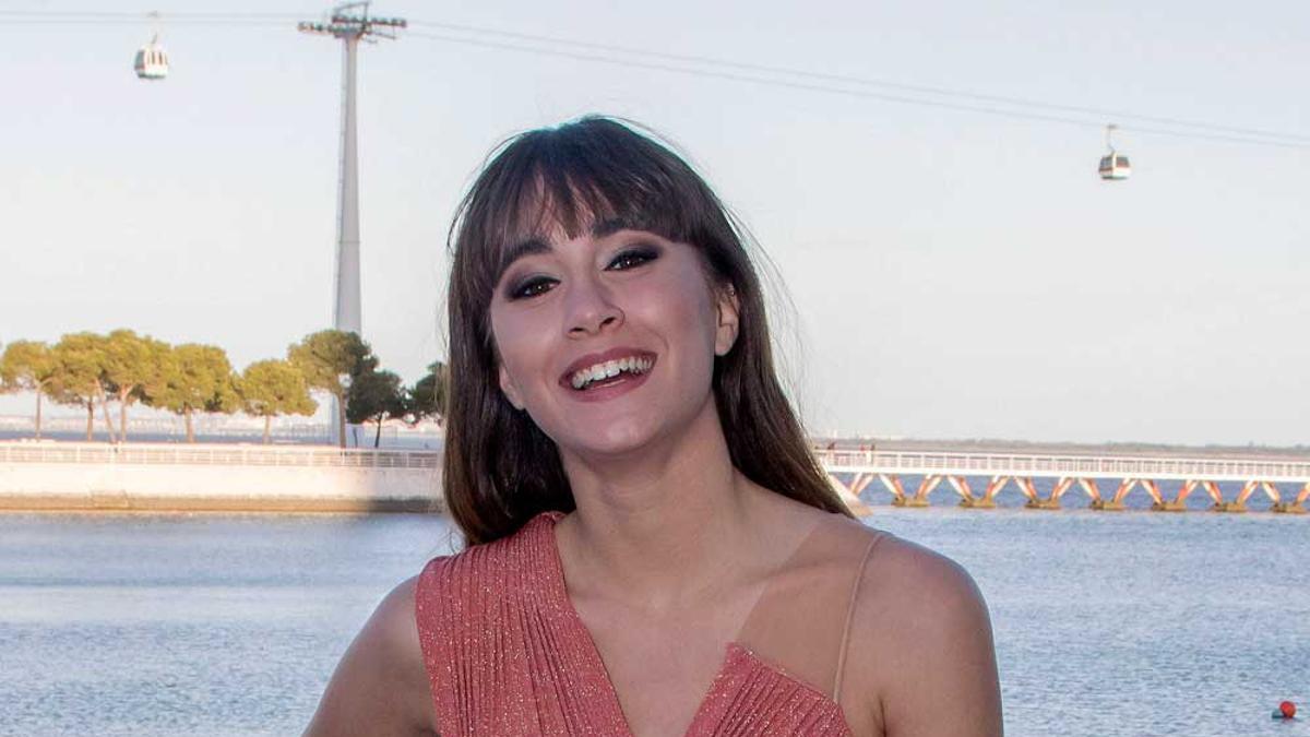 Aitana Ocaña, en Lisboa en la gala de Eurovisión de 2018