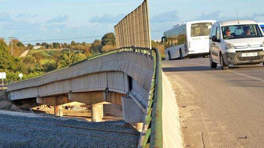 El derribo del puente de la CV-91 obliga a cortar otro  acceso a Orihuela tres días