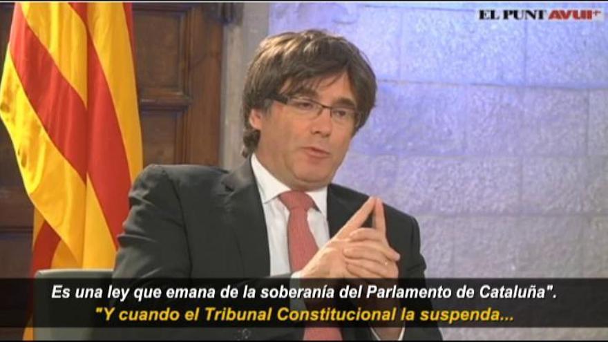 Puigdemont confirma que no acatará lo que diga el TC