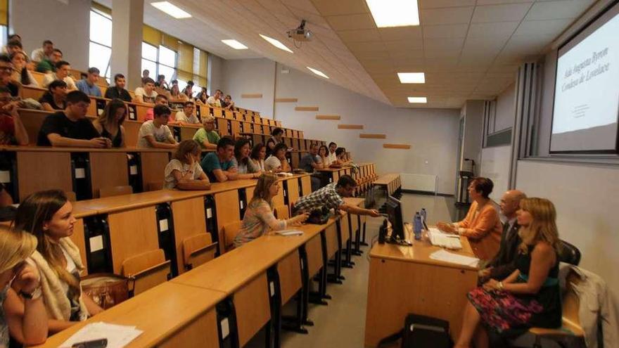 Alumnos gallegos en un aula de Ingeniería Informática.