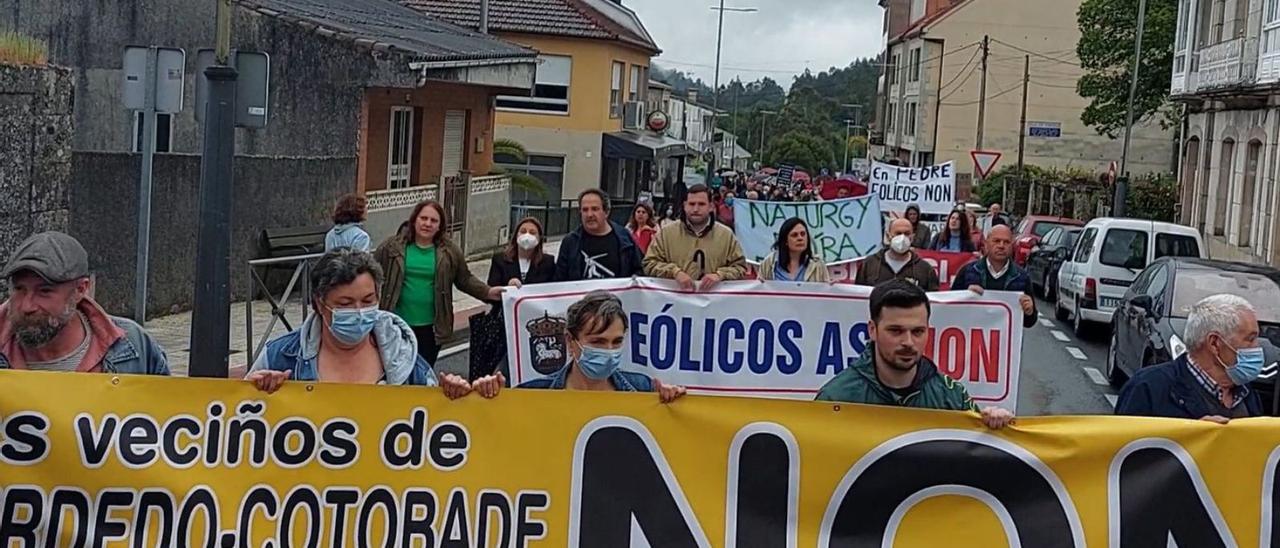 Manifestación el pasado 22 de mayo por las calles de Cerdedo.