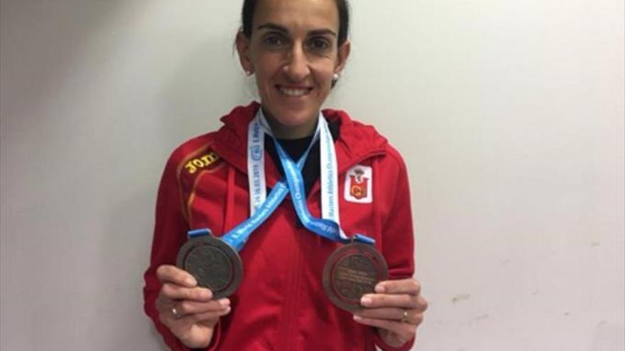 Dos medallas para Conchi Hidalgo en el Mundial