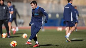 El conjunto del Principado entrenando en una imagen de archivo