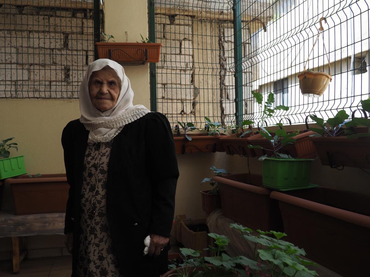 La refugiada palestina Hosnieh Ahmad Ghozlan, de 85 años, originaria de Yajour, en Haifa. 