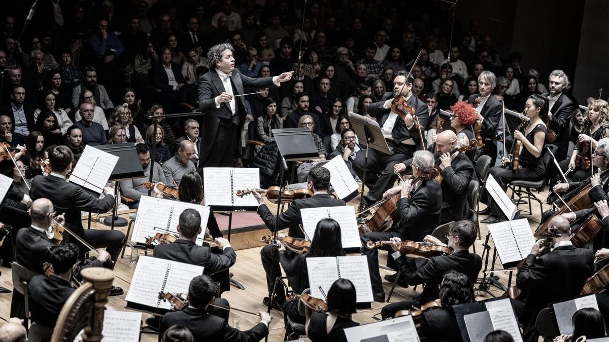 Dudamel, durante el concierto.