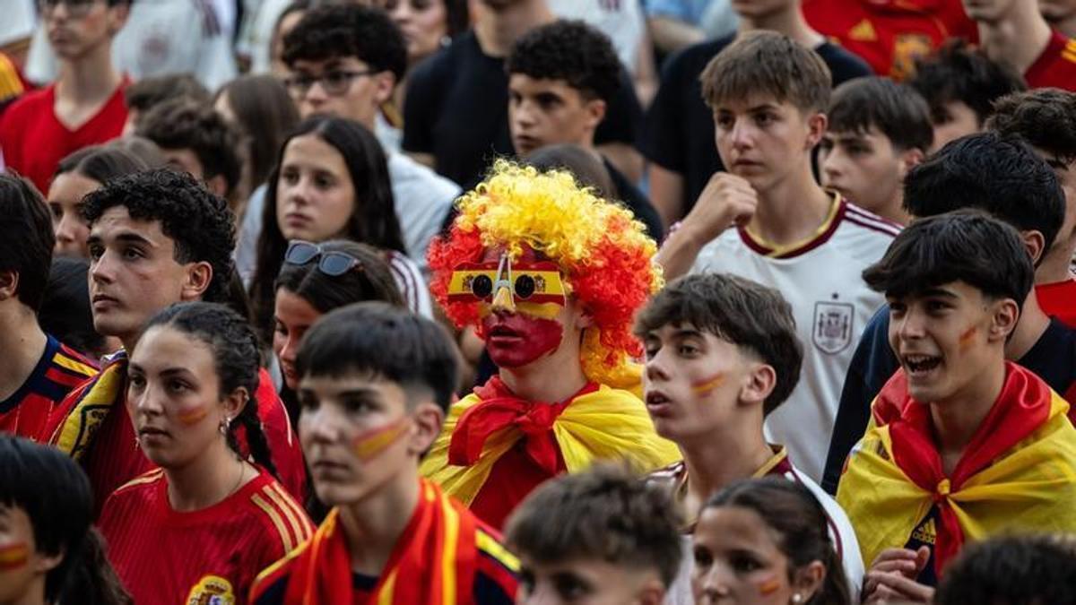 Público mirando uno de los últimos partidos de la Selección Española de Fútbol.