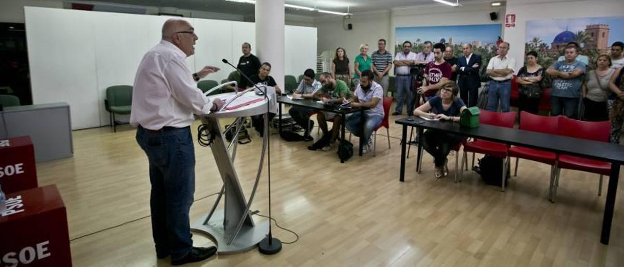 José Pérez durante la presentación el pasado 24 de septiembre de su candidatura ante los medios de comunicación