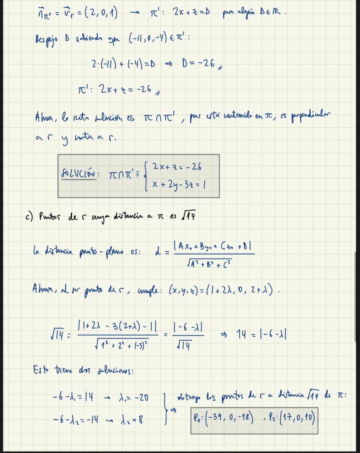 Ejercicio resuelto de la PAU de Matemáticas II en Madrid