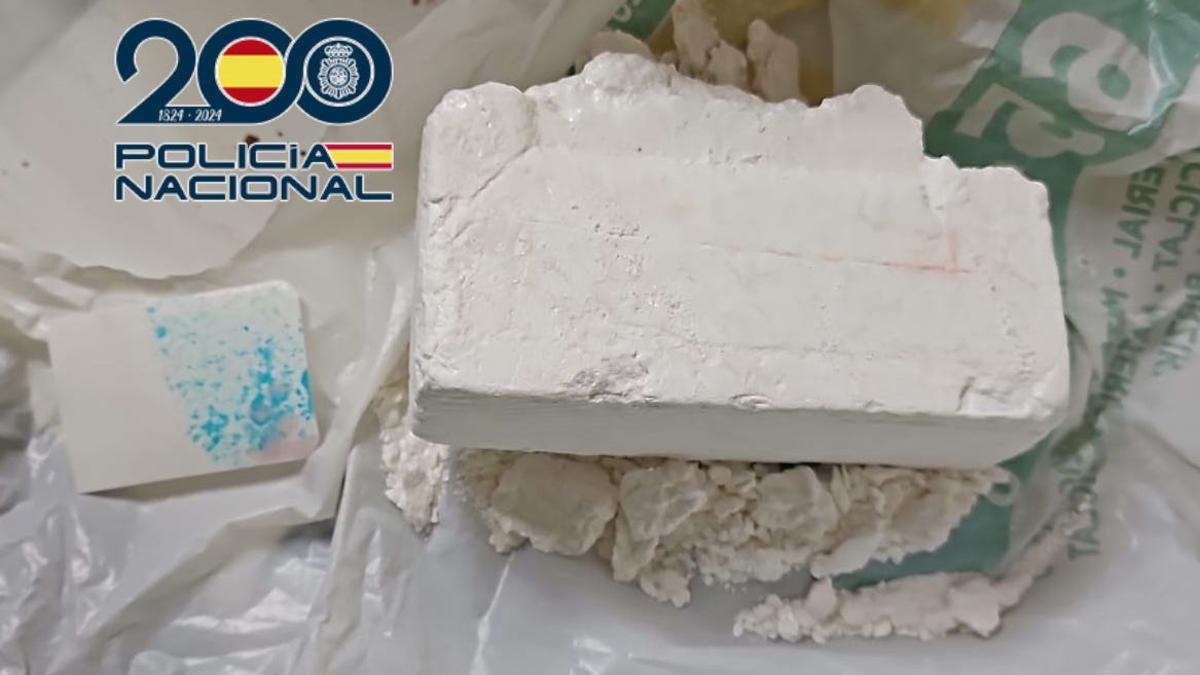 Droga incautada que estaba oculta en una hormigonera en el barrio de Carrús