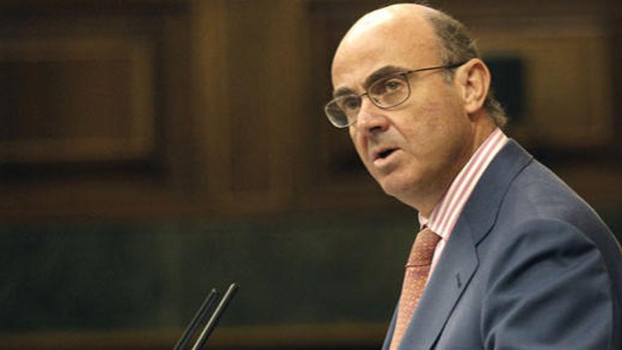 Luis de Guindos, en el Congreso.