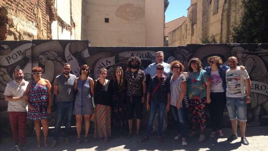 Inauguración del mural de TAU durante el pasado mes de agosto.