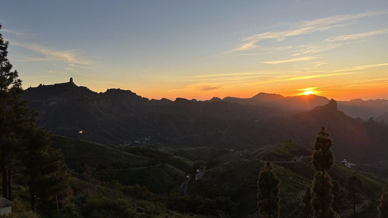 Atardecer en Navidad desde la Cruz de Tejeda