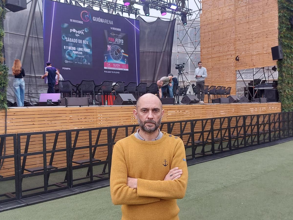 Iker González, director del Gijón Arena, este viernes en El Bibio.