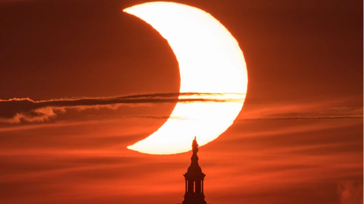 Así se ha visto el primer eclipse solar anular del 2021