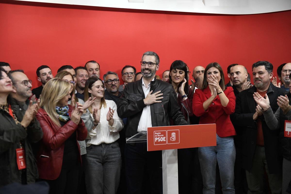 Francisco Lucas, durante la noche electoral de las primarias.
