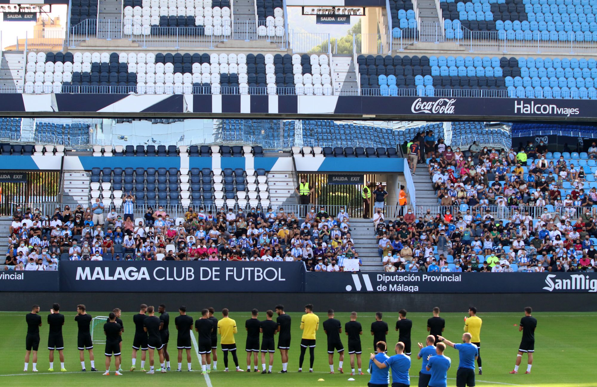 Entrenamiento a puerta abierta del Málaga CF