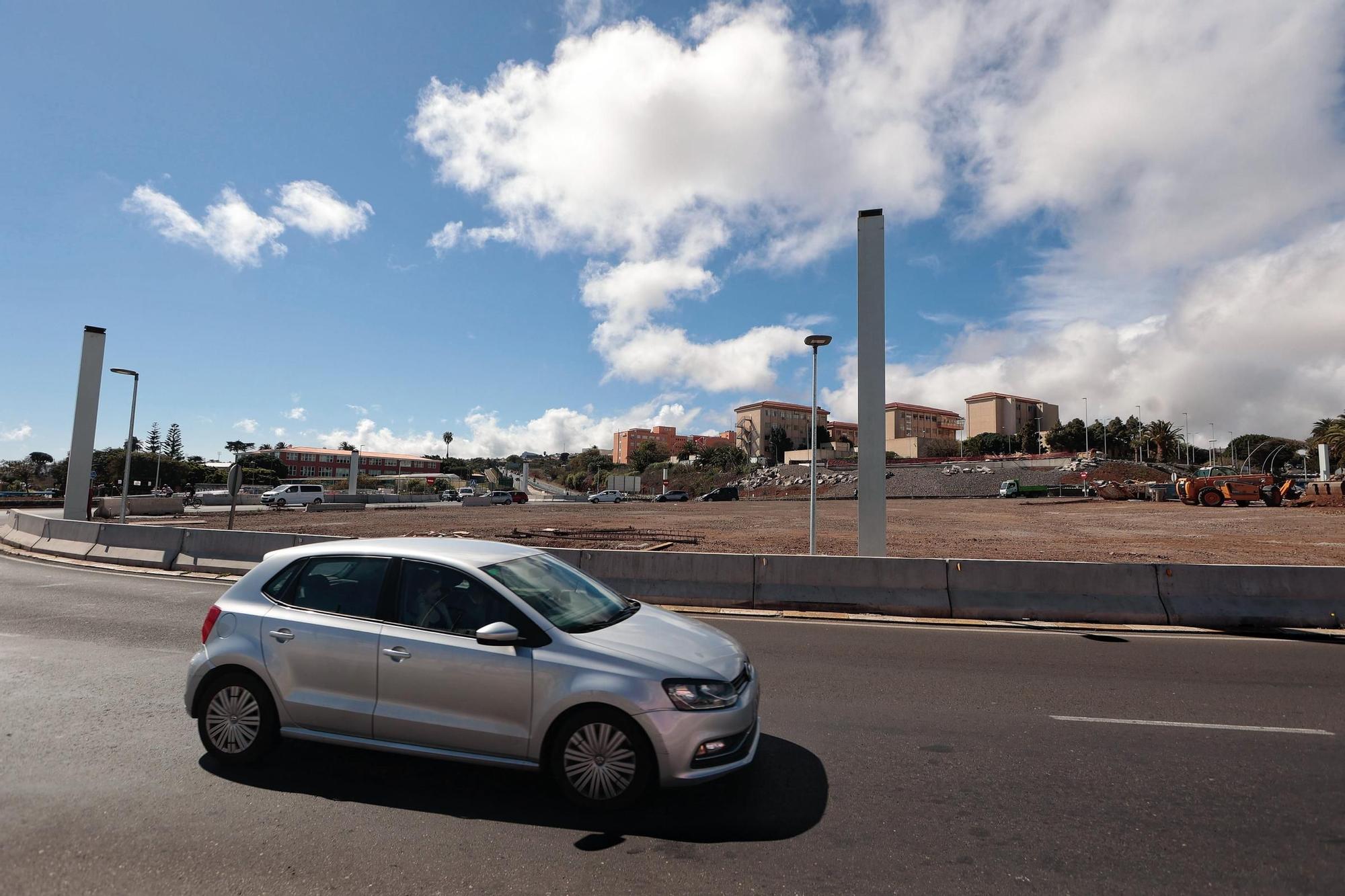 Así están las obras de la nueva pasarela en la rotonda de Padre Anchieta