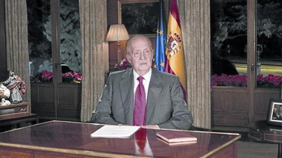 Juan Carlos I, en su último mensaje navideño, en diciembre del 2013.