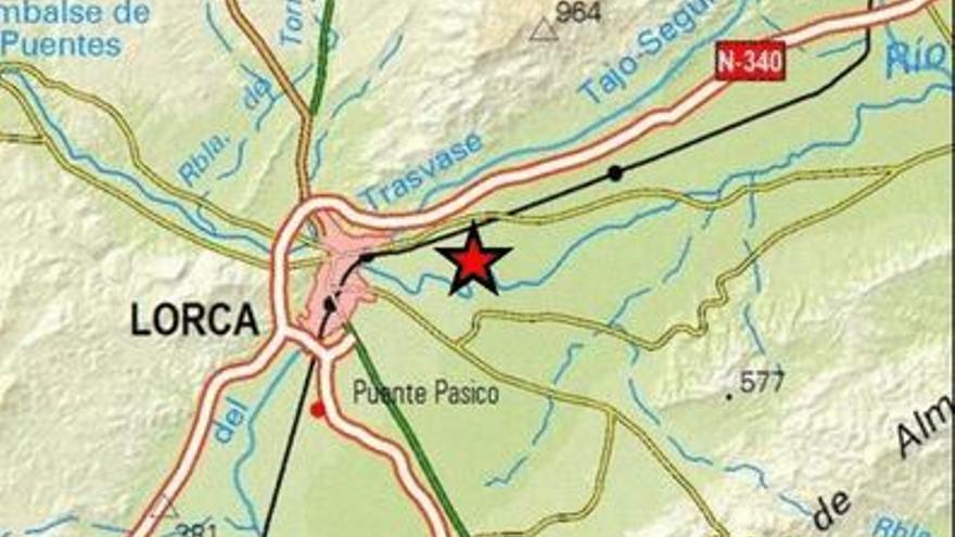 Un terremoto de magnitud 2,2 sacude Lorca