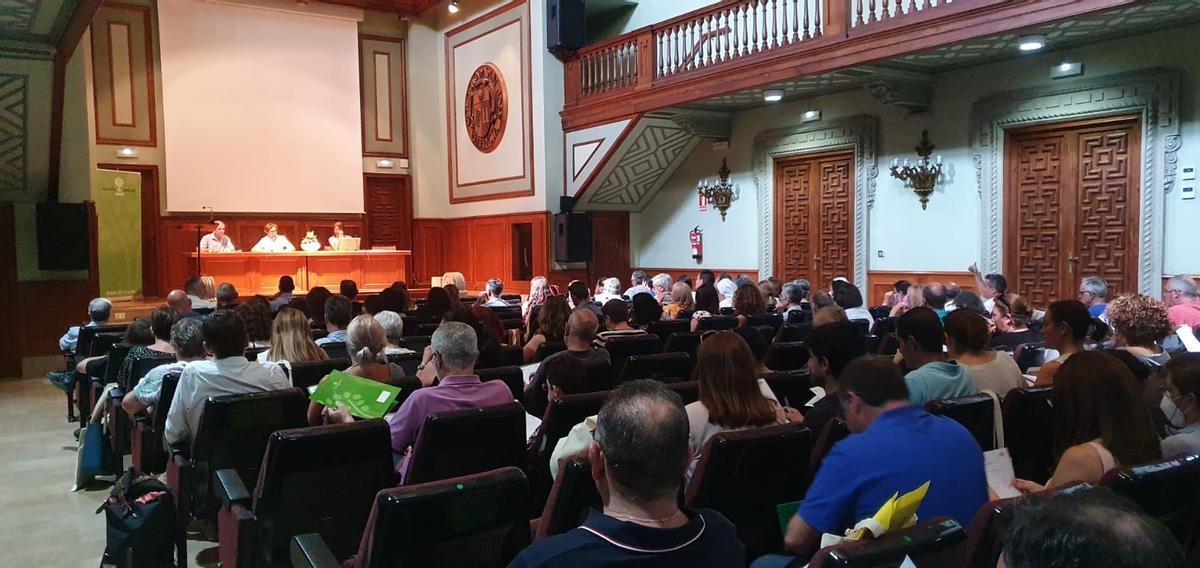 La asamblea de hoy, en el Centro Arrupe.