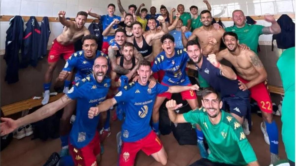 Celebración en el vestuario.