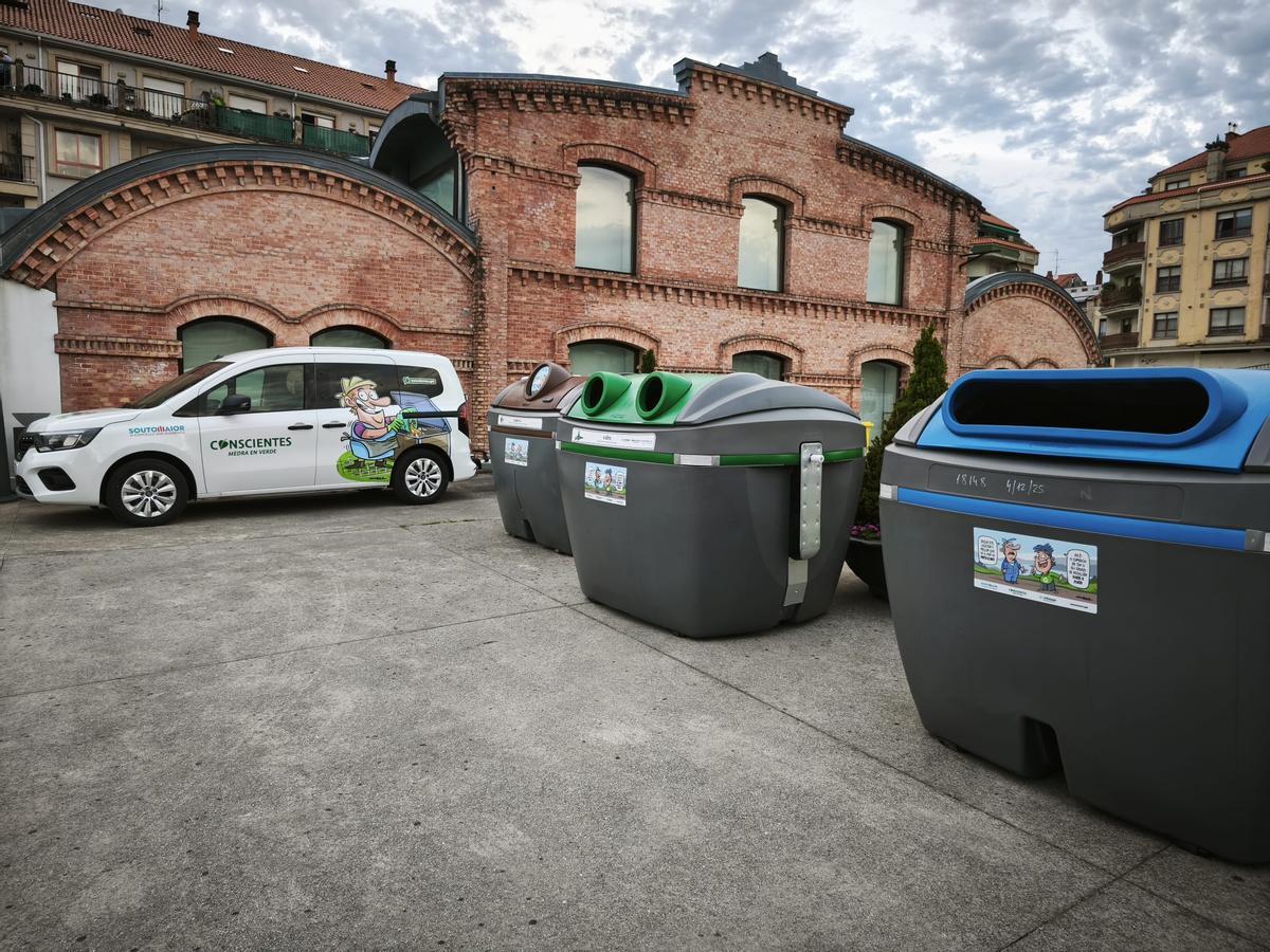 Los nuevos contenedores de la basura de Soutomaior.