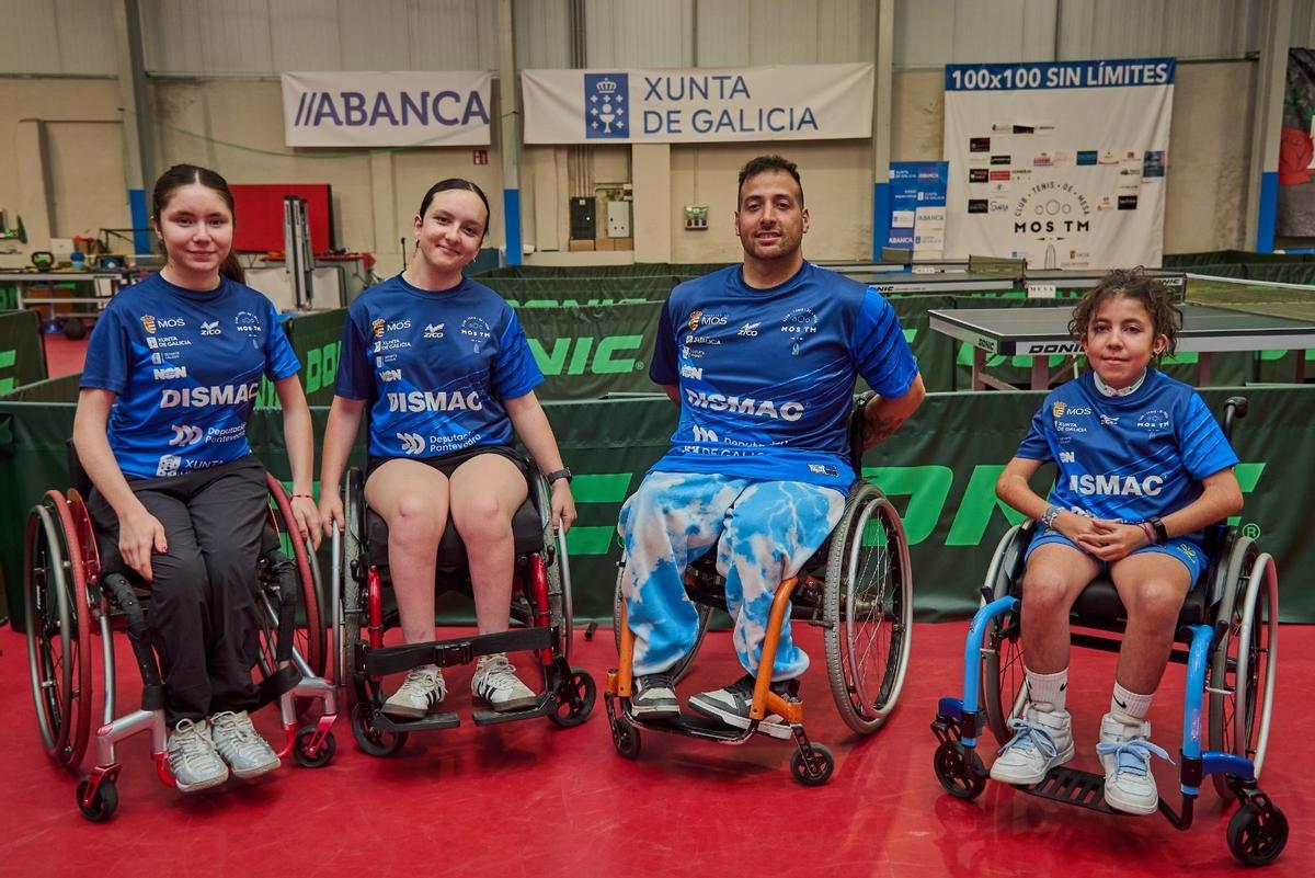 Martina Sande, Sofía Freiría, Samuel Rodríguez y Micaela Passos.