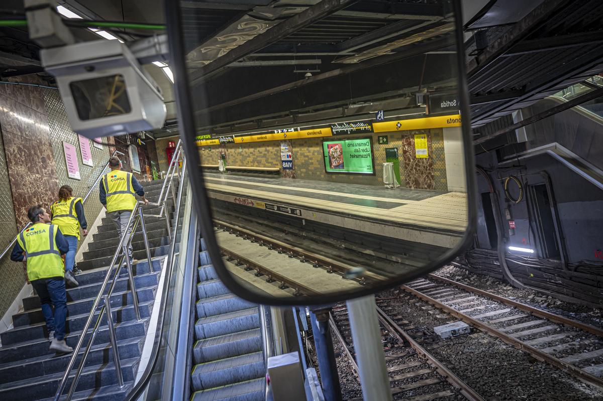 La estación Barceloneta, a punto de reabrir tras la primera fase del corte de la L4 de metro