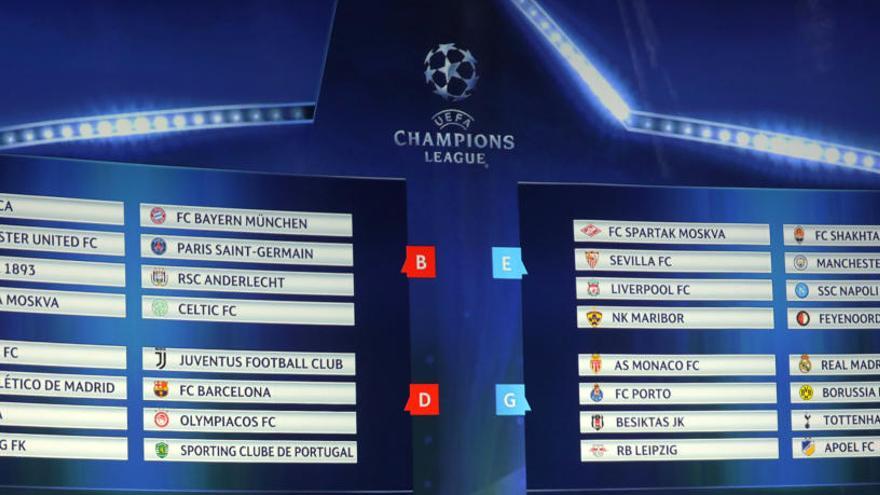 Fase de grupos de la Champions League.