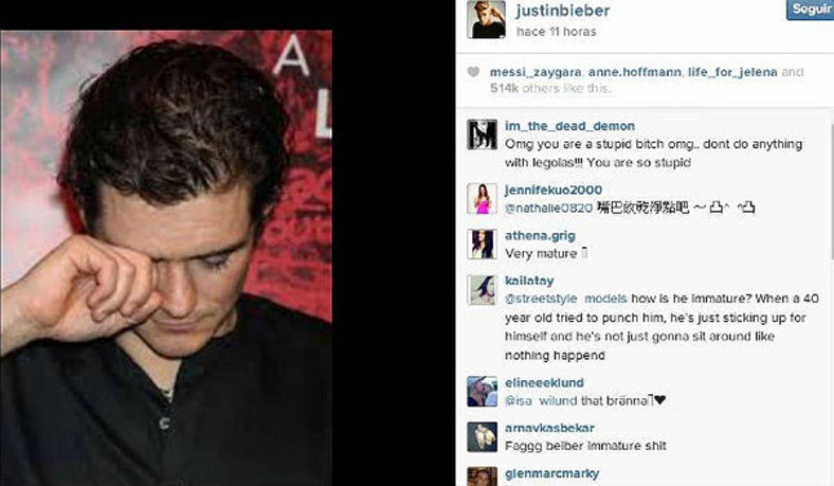 Justin Bieber es burla ara d'Orlando Bloom