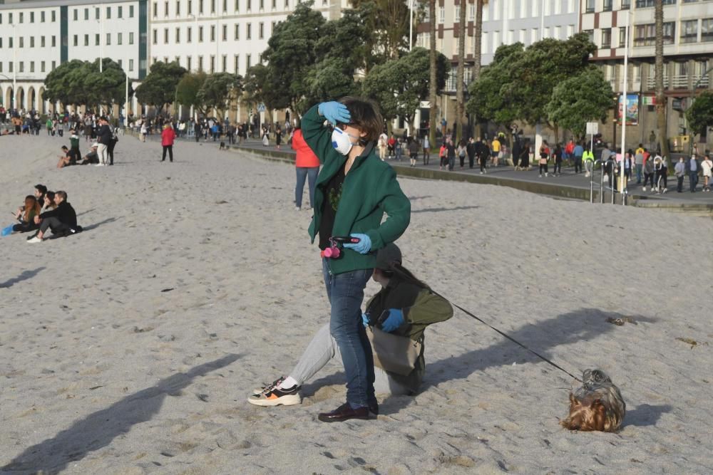 Así estaba el paseo esta tarde en A Coruña