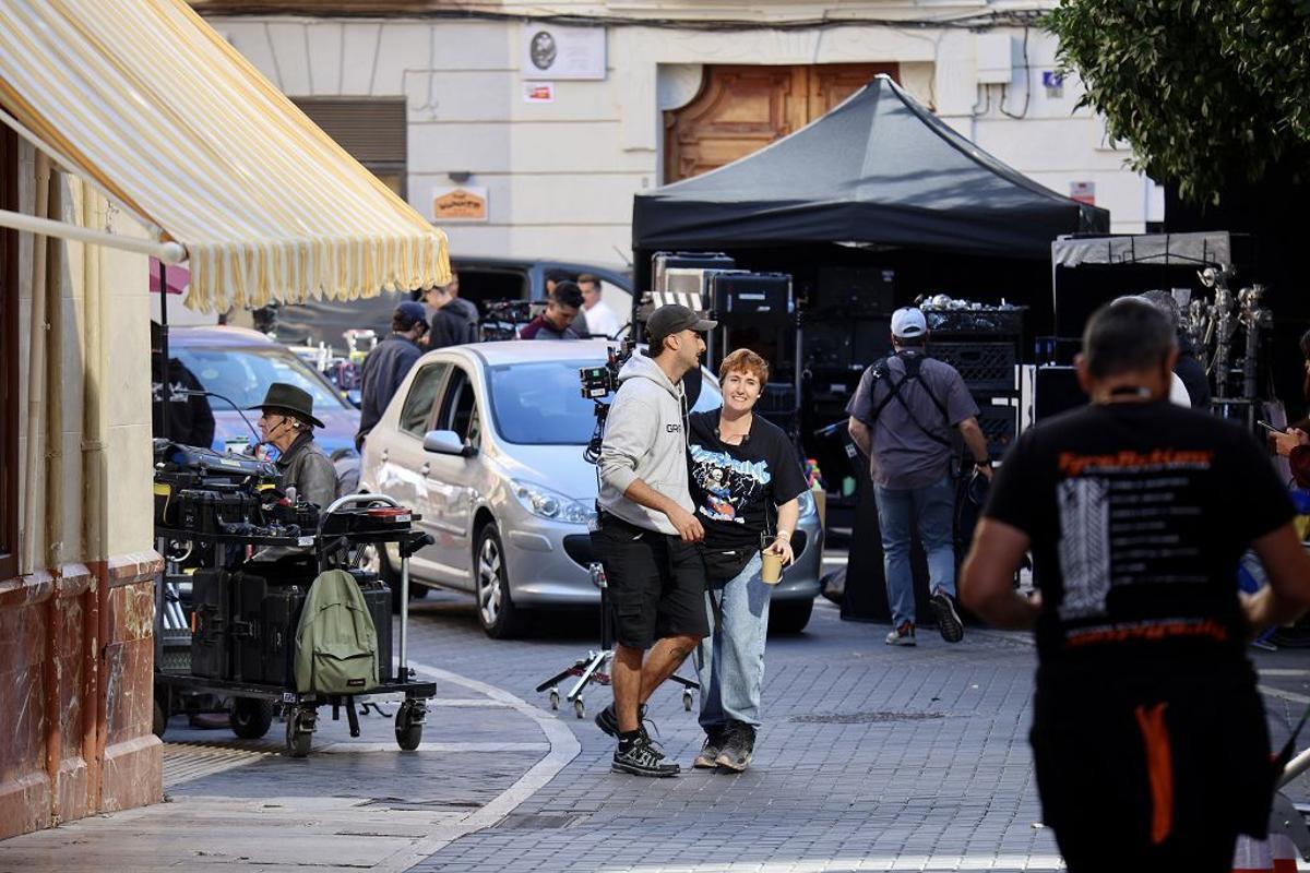 Rodaje de la película de Warner Bros en el centro de Murcia.