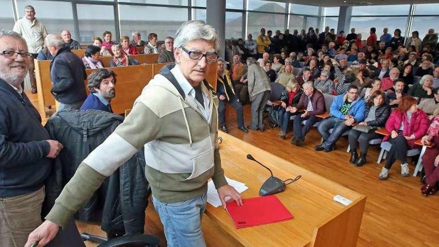 Mariano Abalo, en un acto de ACE en Cangas. // Marta B Brea