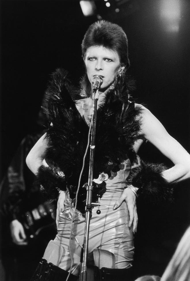 David Bowie, durante una actuación en 1973