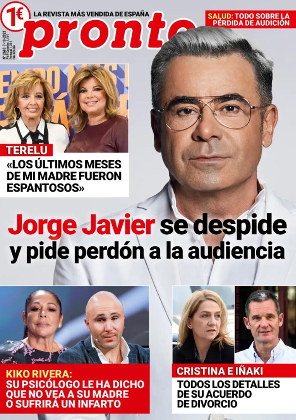 Portada de la revista Pronto del 2 de octubre de 2023
