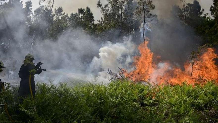 Incendio en O Irixo el pasado mes de mayo.