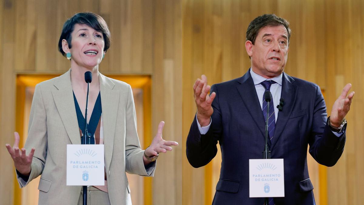 Ana Pontón y Gómez Besteiro valoran el discurso de investidura de Alfonso Rueda