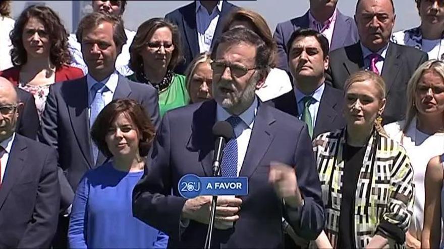 Rajoy lanza un mensaje en clave positiva en la presentación de las listas de Madrid