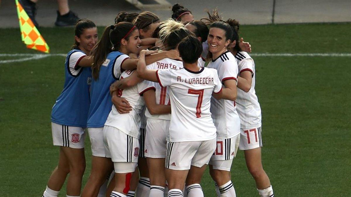 Las jugadoras de la selección española en una imagen de archivo.