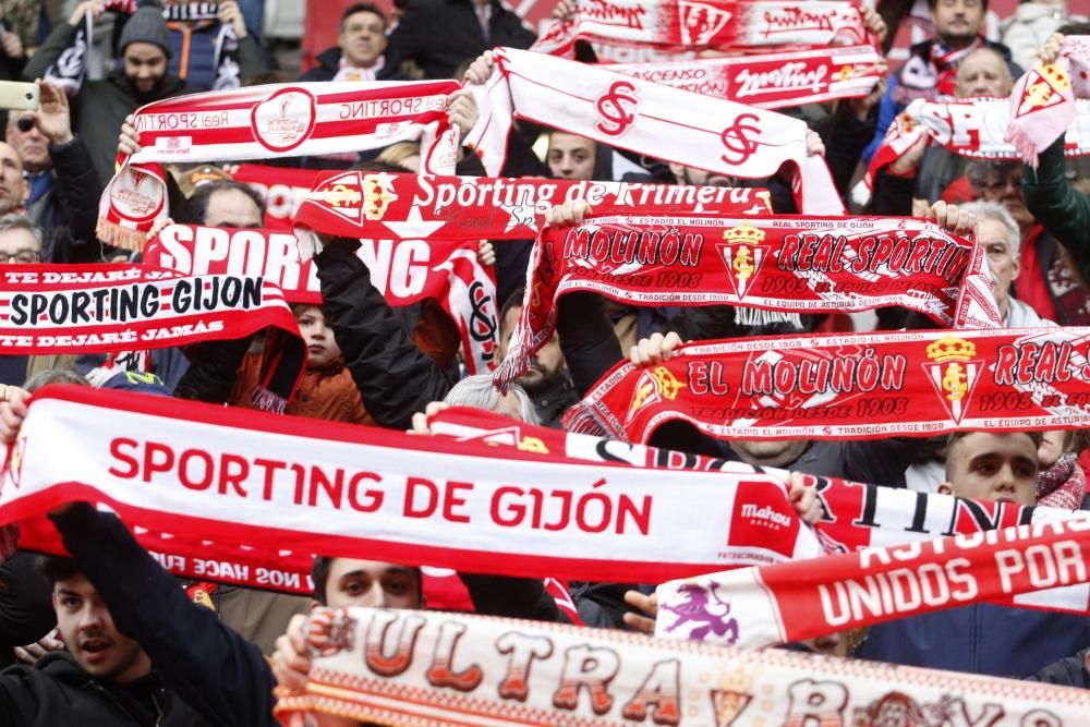 El partido entre el Sporting y la Cultural Leonesa, en imágenes