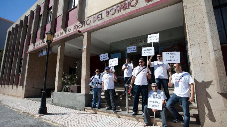 Imagen de archivo de agentes de la Policía en una de sus protestas.