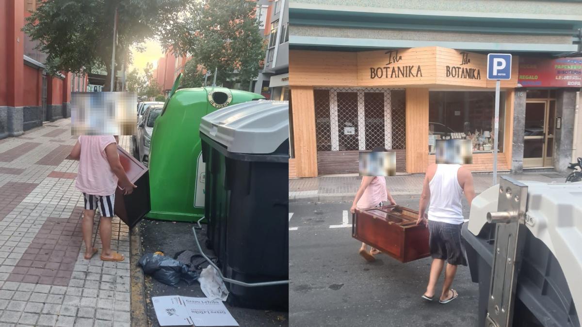 Multas de 1.800 euros: dos vecinas abandonan muebles de madera en la calle